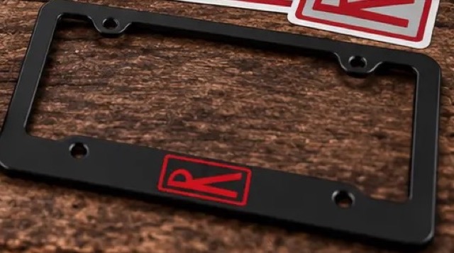 License Plate Frame — styled product preview