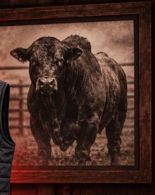 Signed Bull Photo — styled product preview